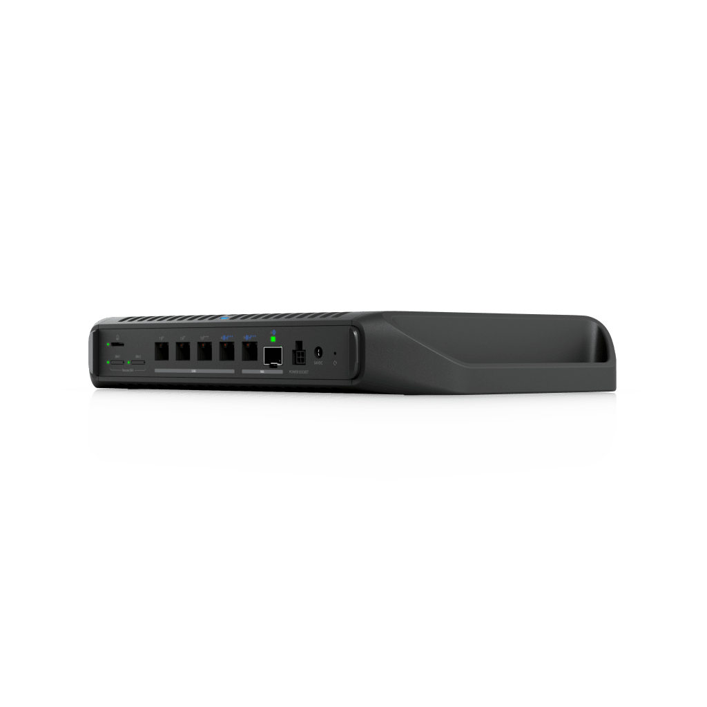 Cloud Gateway Industrial Rugerizado sin Ventilador con Puertos 10 GbE, 350W de Potencia Total para Despliegues PoE de Alta Densidad, Enrutamiento Avanzado y Almacenamiento microSD para Aplicaciones UniFi