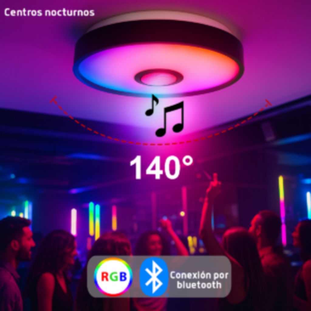 Luminario LED JLAR-3003 / 30W / 2400 Lúmenes / Bluetooth Control App / Voltaje 85-265V / Temperatura 6500K Fría / Garantía 3 Años