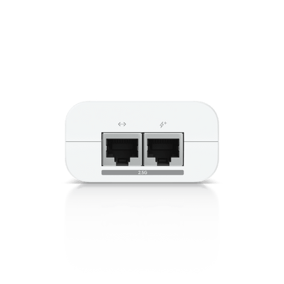Adaptador PoE+ 2.5G / hasta 30 W / 48V 0.65A / (2) Puertos RJ45 MultiGigabit 2.5G / Salida PoE+ / LED Indicador / Ideal para APs UniFi WiFi 7 / / Protección contra Sobretensiones
