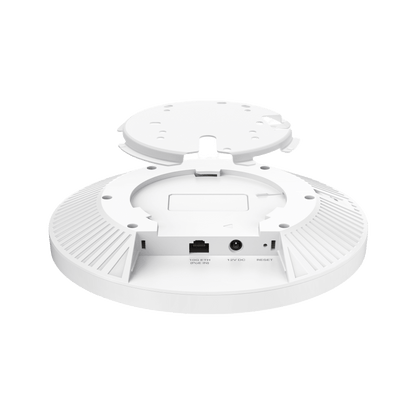 Punto de Acceso Omada / Wi-Fi 7 BE12000 MU-MIMO 4x4 / 1 Puertos 10/2.5 Gbps / Mesh Omada / Operaciones Multiencale (MLO) / Configuración por Controlador o Stand-Alone / Para Montaje en Techo/pared / Alimentación PoE+