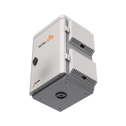 Gabinete de Acero Ventilado para Exterior 180 x 340 x 160 mm con Rieles DIN y 4 Placas Laterales para Montaje de Equipos por Fuera