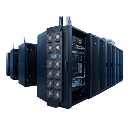 Enfriador de Puerta Trasera para Rack 42U / 800W Agua Refrigerada / 12 Ventiladores DC Hot-Swap / Ethernet SNMP Modbus / Hoffman RackChiller RDHX PRO