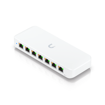 USW Ultra Switch de 8 Puertos GbE (7 Puertos PoE+ y 1 Puerto Entrada PoE++) con Opciones de Montaje Versátiles