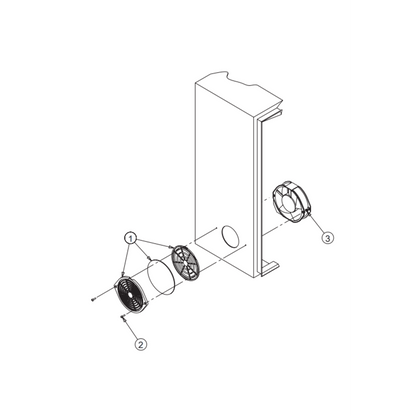 Kit Filtro Protector de dedos para Ventilador 6 Pulgadas con Filtro Extraíble Lavable / Incluye Herrajes / Material Plástico Negro Mate