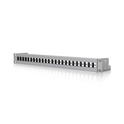 UACC Rack Patch Panel Blank 24 Puertos - Panel Patch Keystone 1U con Barra de Gestión de Cables y Estética Uniforme