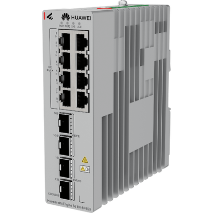 Switch Industrial eKit / 8 Puertos PoE+ Gigabit + 2 SFP + 2 SFP+ / Montaje en Riel DIN / Fuente Redundante 1+1 : 54 a 57 VCD / Libre de licenciamiento / Gestión gratuita desde la Nube / Presupuesto PoE 220 W