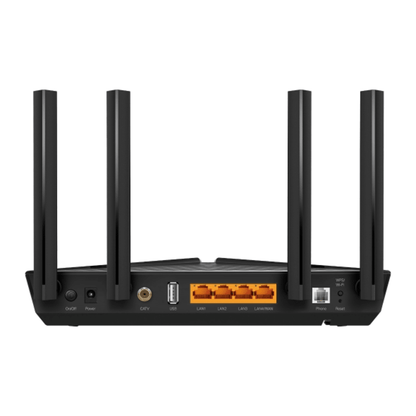 ONU/ONT - GPON Router WiFi 6 AX 1800 / 1 Puerto PON SC/APC / 1 Puerto WAN/LAN / 1 Puerto FXS (RJ11) / 3 Puertos LAN 10/100/1000 MBPS / 1 Puerto CATV / Compatible con EasyMesh /  Soporta AgiNet Config - AgiNet ACS (herramienta de gesti&a
