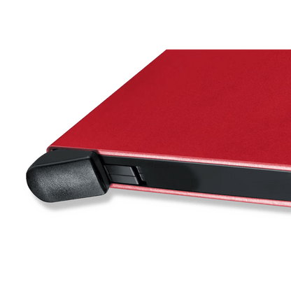 Tarjetero / Almacenamiento Seguro 4-6 Tarjetas / Aluminio Duradero / Protección RFID / Sistema Deslizamiento Patentado / Color Rojo.