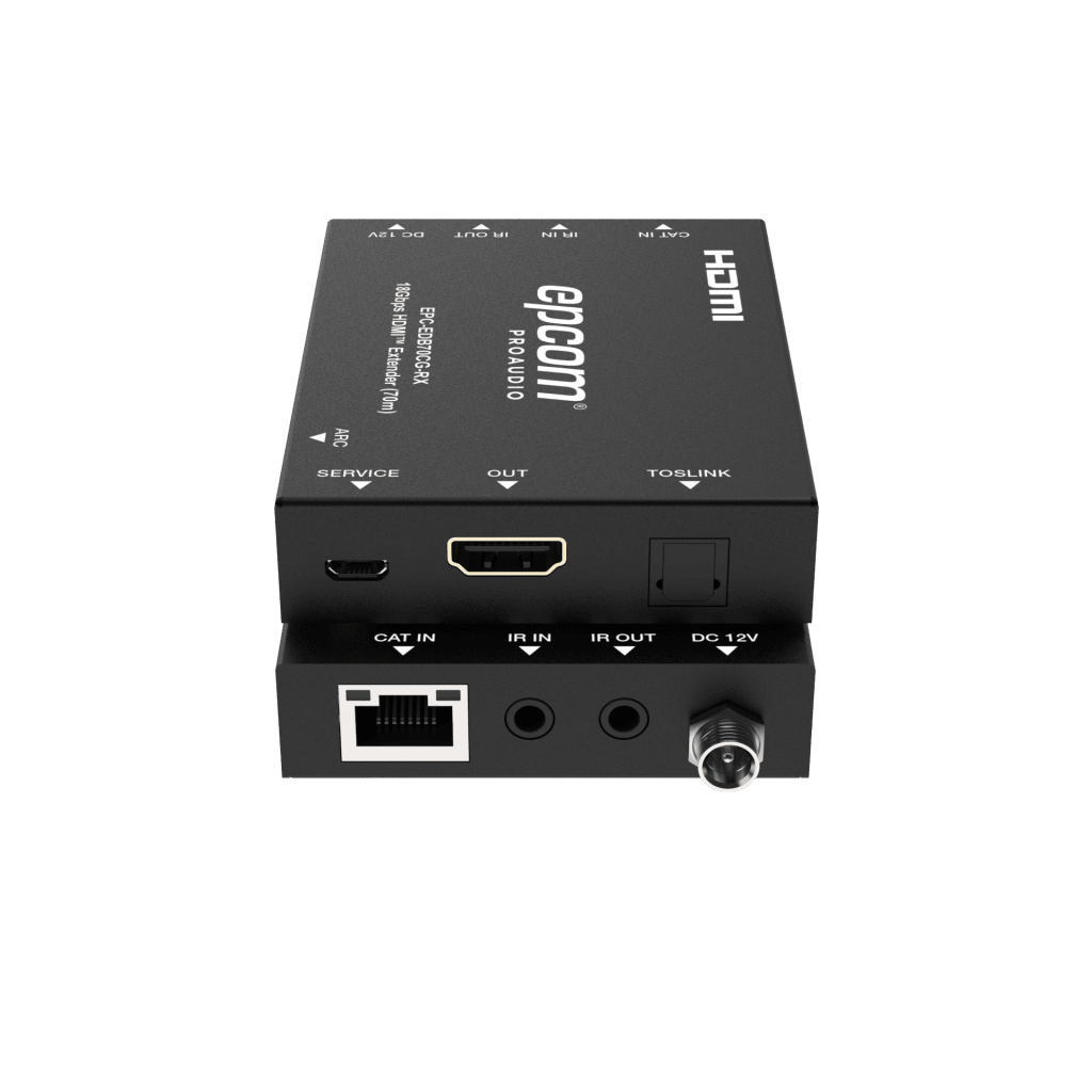 Extensor HDMI 4K@60Hz | PoC Bidireccional | HDR y Dolby Vision | Audio ARC y Óptico | Transmisión hasta 70m por CAT6