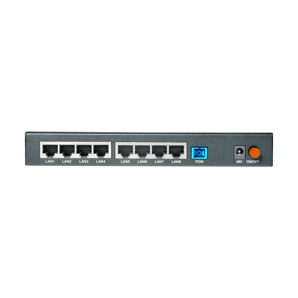 ONU Dual EPON/GPON / 8 Puertos PoE 802.3at Gigabit /  1 Puerto SC/UPC