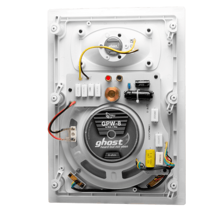 Speaker In-Wall TruAudio Ghost Series | 2 Way | Woofer 8in Polipropileno Blanco | Tweeter 1in | Potencia 5-125 W | Impedancia 8&Omega; | Rango de Frecuencia 40-20kHz | Sensibilidad 90dB