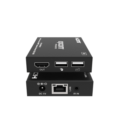 Extensor HDMI con KVM | Sobre IP | Transmisión hasta 150m | Cat5e/6 | HDCP 1.4 | 1080p | Control IR | Compatible con Switch 1G