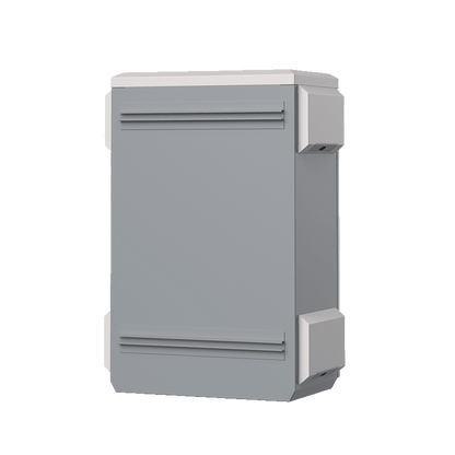 Gabinete de Acero Ventilado para Exterior 380 x 660 x 240 mm con Rieles DIN y 4 Placas Laterales para Montaje de Equipos por Fuera