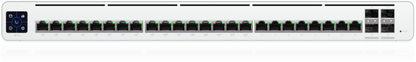 UISP Switch Pro – Switch PoE de 220 W (27 V) con 24 Puertos GbE, 16 Puertos PoE Pasivo 27 V y 4 Puertos SFP+ 10G