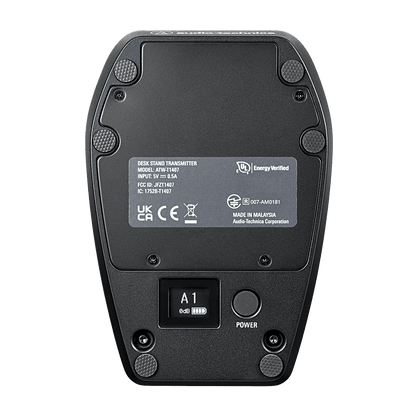 Transmisor de Micrófono de Mesa | System 20 PRO | Conector XLR-F para Micrófono Gooseneck | Batería de Ión-Litio | Pantalla OLED | USB Type-C | 10-20 Canales Simultáneos | AES128
