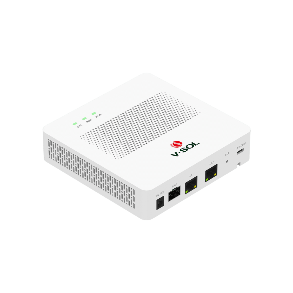 Mini OLT de 1 Puerto GPON SC/UPC con 3 puertos Uplink (2 puertos Gigabit Ethernet + 1 puerto SFP/SFP+) , hasta 64 ONUs / ONTs