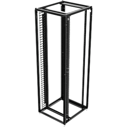 Organizador Vertical de Cables para Rack 45 UR (79 in) / Acero Negro RAL 9005 / Sección 95x208 mm (3.7x8.2 in) / Capacidad 726 Cables / Dedos cada 1.75 pulg / ProLine S1 HOFFMAN