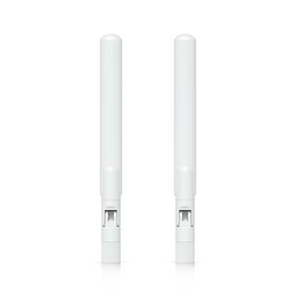 Par de Antenas Omnidireccionales Ideales para el UK-Ultra. Incluye dos Antenas de Doble Banda con 3 dBi en 2.4 GHz y 4 dBi en 5 GHz