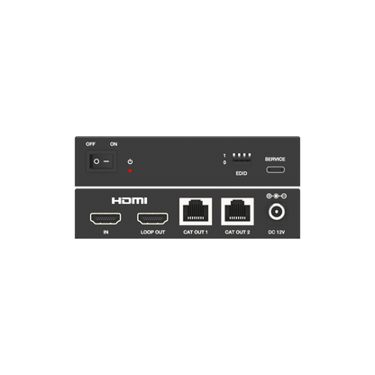 Splitter HDMI 1x2 | 4K@60Hz a 60m | 4K@30Hz a 70m | Cable Cat6 | EDID | HDCP 2.2 | Salida Loop