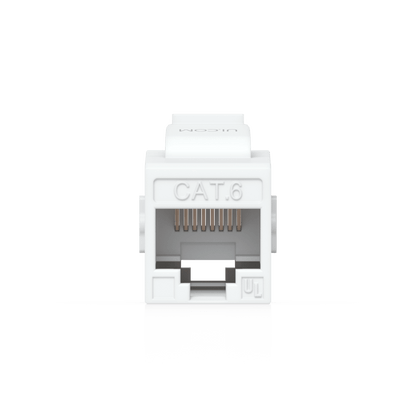 Keystone Coupler Cat6 Pass-Through para Cable Ethernet, Instalación Snap-In en Patch Panel, Paquete con 12 Piezas