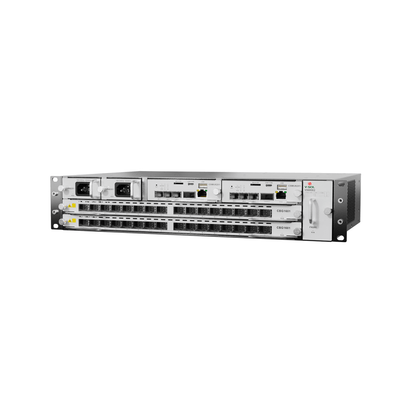 OLT Modular tipo Chasis GPON/XGS-PON Combo,1 Tarjeta de Servicio de 16 Puertos GPON, 2 Ranuras, 2 Fuentes de Alimentación AC, 2 UR