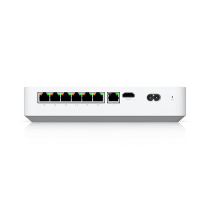 UniFi Protect UNVR-Instant – Grabador de Video en Red con Soporte para HDD de 3.5”, Switch PoE Integrado de 6 Puertos GbE (40W) y Puerto HDMI Viewport
