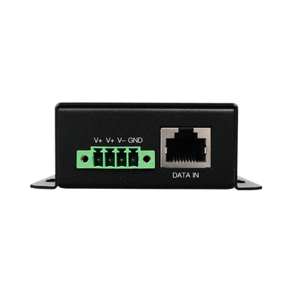 Inyector PoE Industrial / Ideal para Aplicaciones Solares / Entrada 9-42 Vcc / Salida PoE 48V / Conexión plug and play / Ideales para Conectar Cámaras PoE