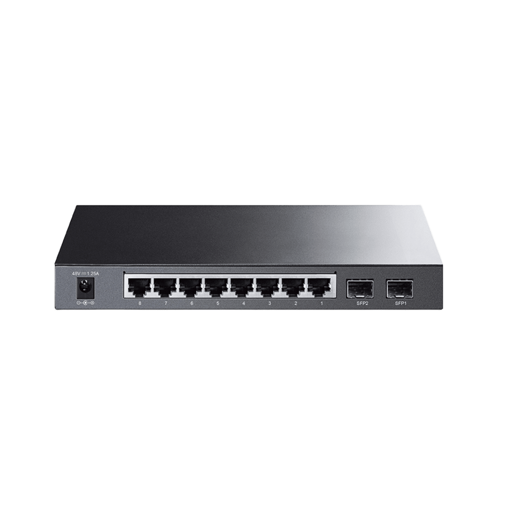 Switch PoE JetStream SDN Administrable 8 puertos 10/100/1000 Mbps + 2 puertos SFP, 8 puertos PoE, 61W, administración centralizada OMADA SDN