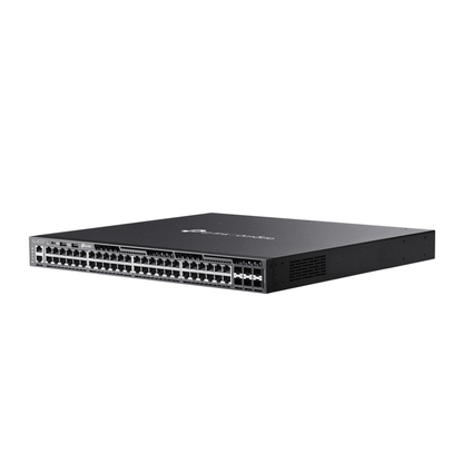 Switch Omada L3 SDN Administrable / 48 puertos Gigabit y 6 puertos SFP+ / Presupuesto PoE 1440 W / Funciones RIP, VRRP, Servidor DHCP / Administración centralizada OMADA / Fuente Redundante