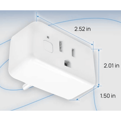 Adaptador PlugIn inalámbrico WIFI/ Nube P2P / Medición de consumo/ Soporta Google y Alexa / 15A
