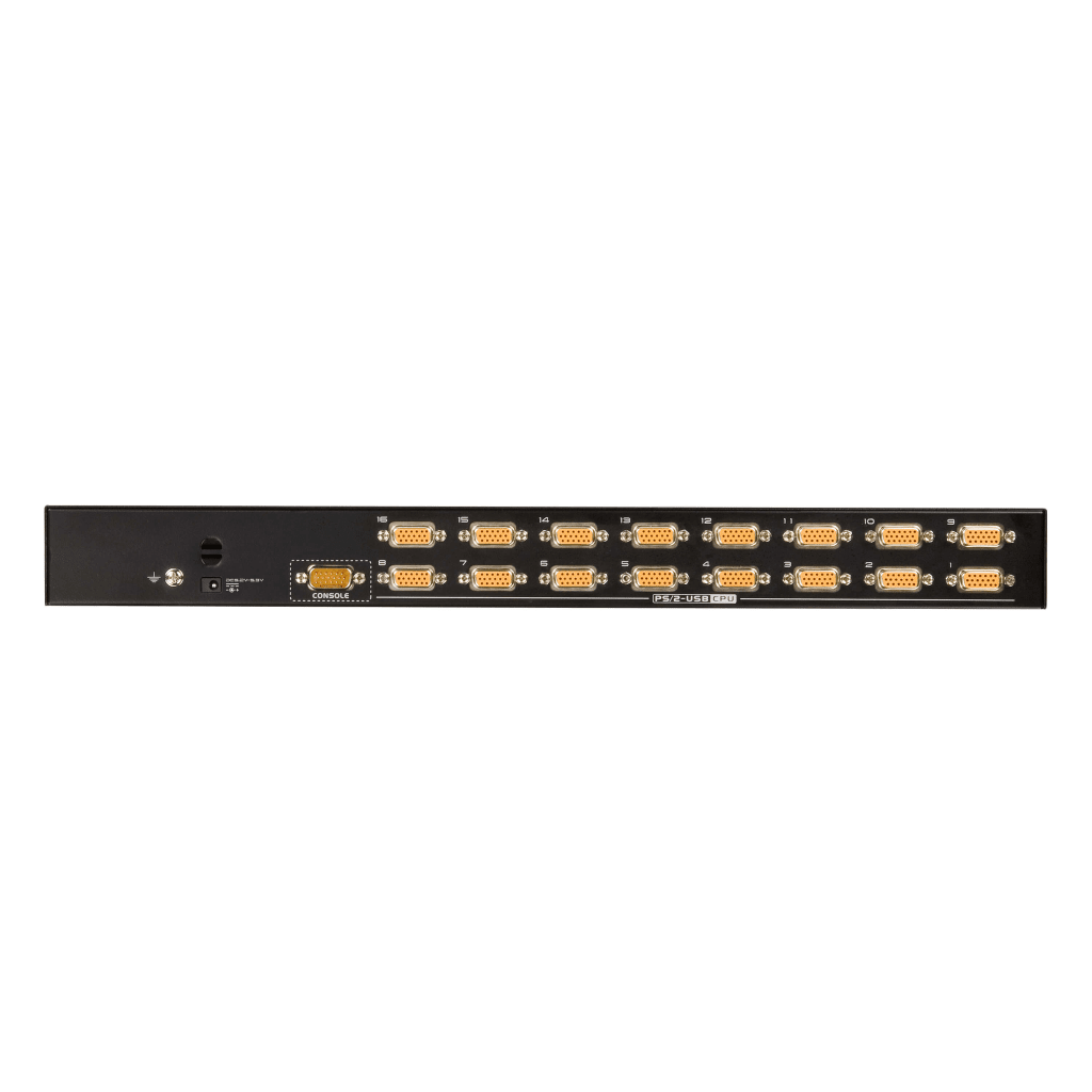 Switch KVM | 16 Puertos | Control 64-256 Computadoras | USB-PS/2 Dual Interface | Video 2048x1536 | Hotkey-OSD | Rack Mount 1U