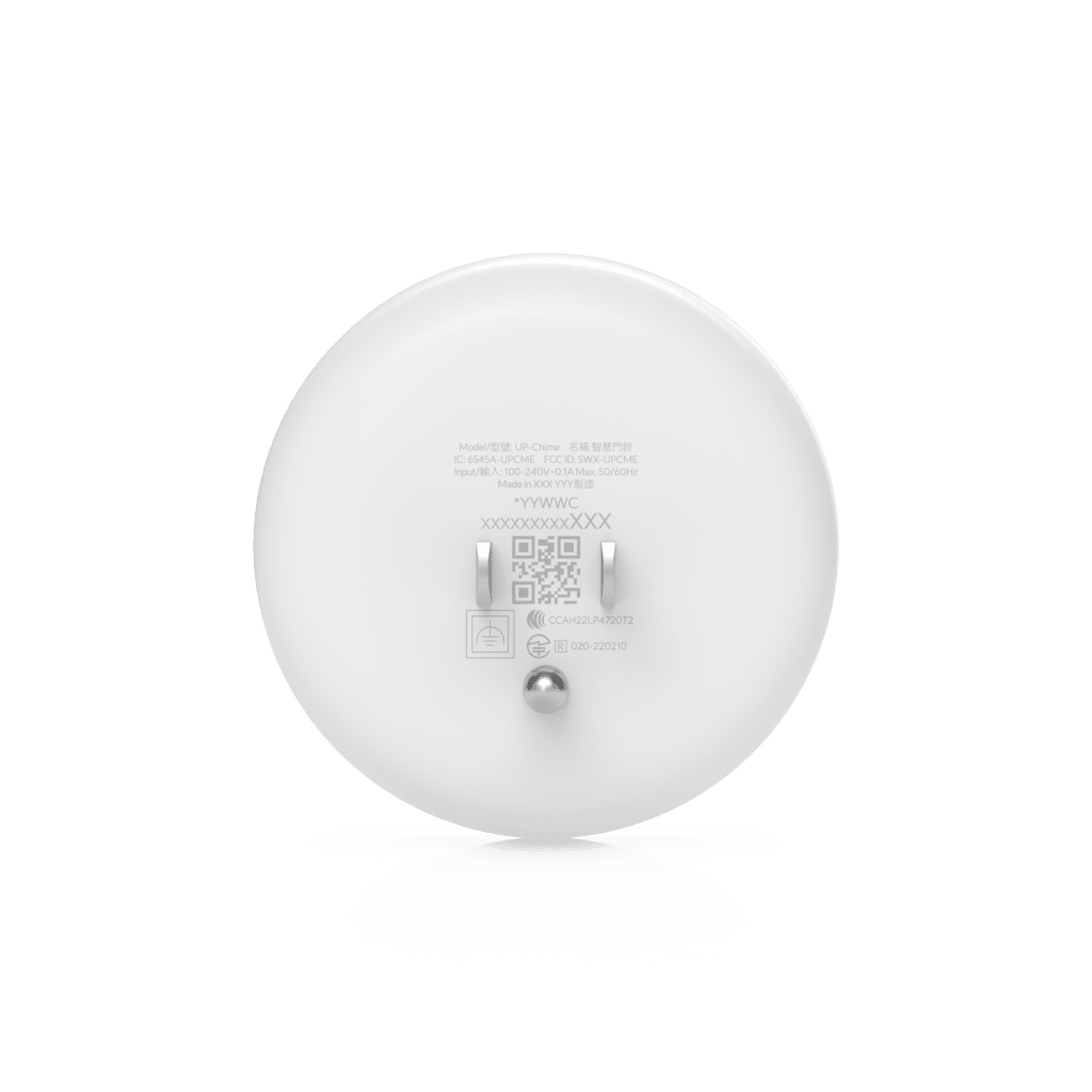 UniFi Protect WiFi Smart Chime Plug-in para Timbre Inteligente, Sonido de Altavoz Hasta 80dB, Conexión Inalámbrica Auto-Link, Instalación Directa a Toma AC