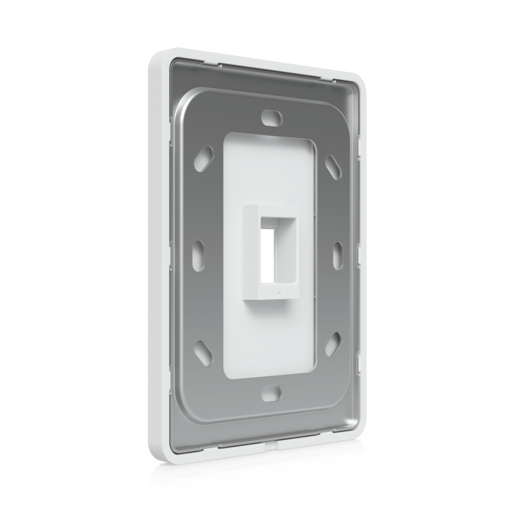Placa de Pared Vertical Universal para Keystone de 1 Puerto con Cubierta Pintable, Acabado Personalizable, Paquete con 4 Piezas