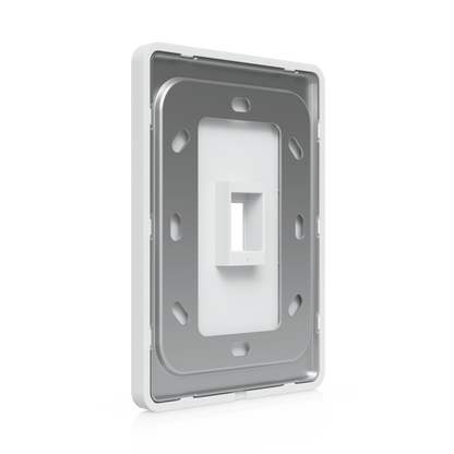 Placa de Pared Vertical Universal para Keystone de 1 Puerto con Cubierta Pintable, Acabado Personalizable, Paquete con 4 Piezas