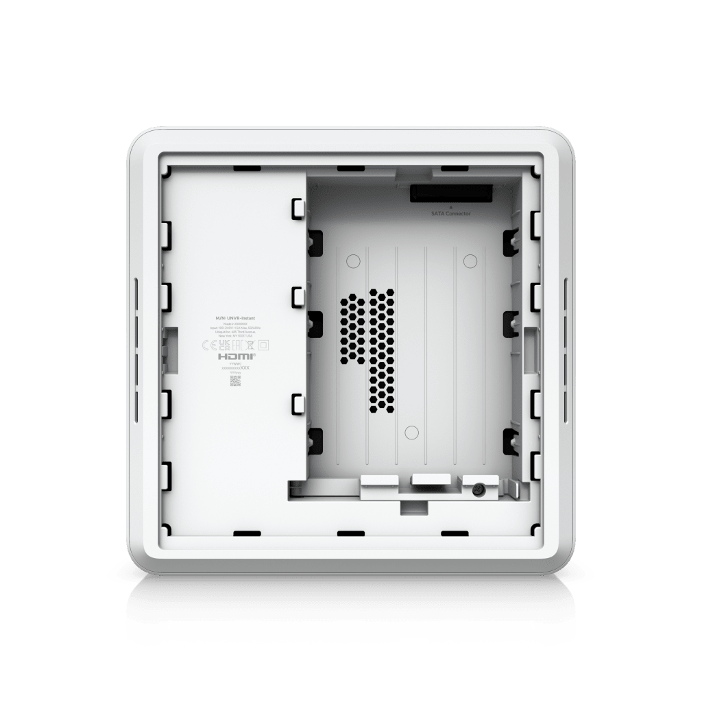 UniFi Protect UNVR-Instant – Grabador de Video en Red con Soporte para HDD de 3.5”, Switch PoE Integrado de 6 Puertos GbE (40W) y Puerto HDMI Viewport