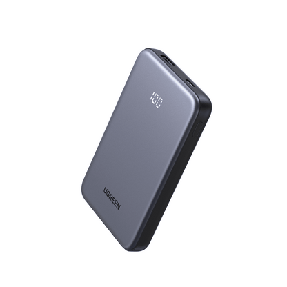 Power bank Ultradelgado  10000mAh / 20W Máximo / Puerto USB-C PD3.0 PPS / Puerto USB-A 22.5W / Batería Polímero de Litio / Pantalla Digital / Carga Rápida 3 Horas / Protocolos Múltiples / Protección
