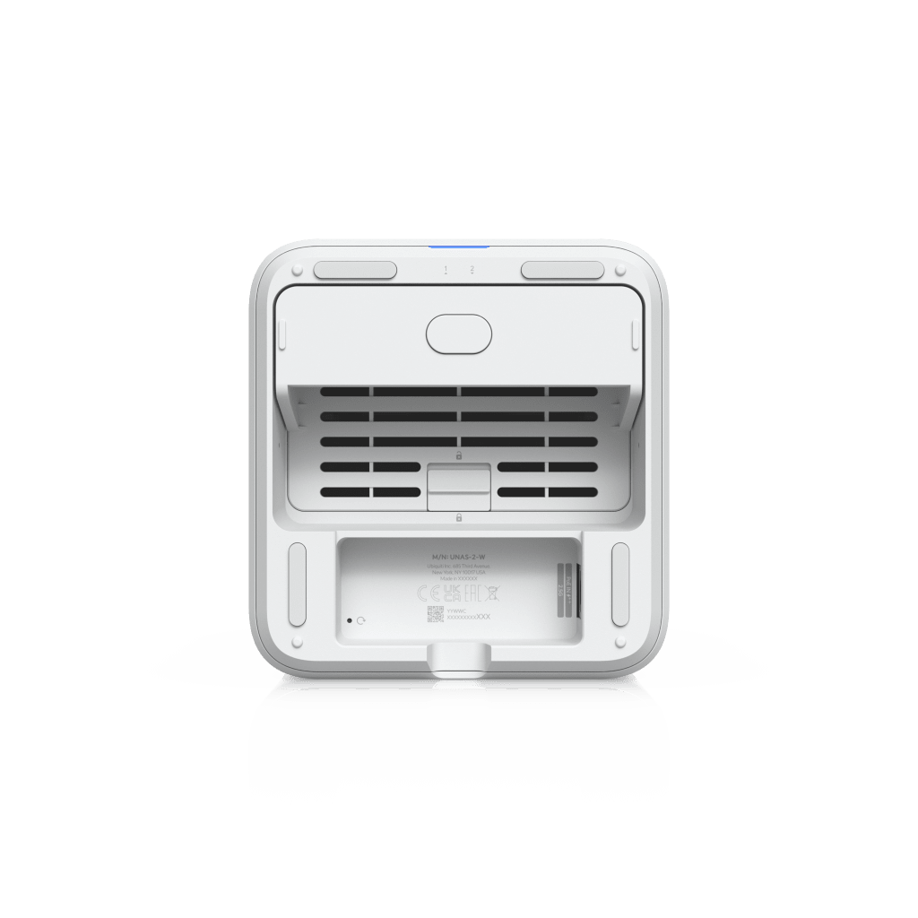 UniFi UNAS-2 – Almacenamiento en Red (NAS) Compacto con 2 Bahías para HDD de 3.5”, Puerto de Red 2.5 GbE, Conectividad USB-C y Adaptador PoE++ Incluido
