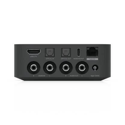 Streamer de Audio Digital PoE Multi-Zona Compacto con Diseño Versátil, Control Intuitivo y Compatibilidad con Múltiples Servicios de Streaming de Música