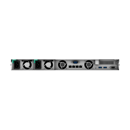 NAS RackStation RS1619xs+ | 4 Bahías | CPU Intel Xeon D-1527 Quad-Core | 8 GB DDR4 ECC (Ampliable a 64 GB) | 2 Ranuras M.2 NVMe/SATA | 4 Puertos LAN 1GbE | Soporte 10GbE Opcional | Escalable hasta 16 Bahías.