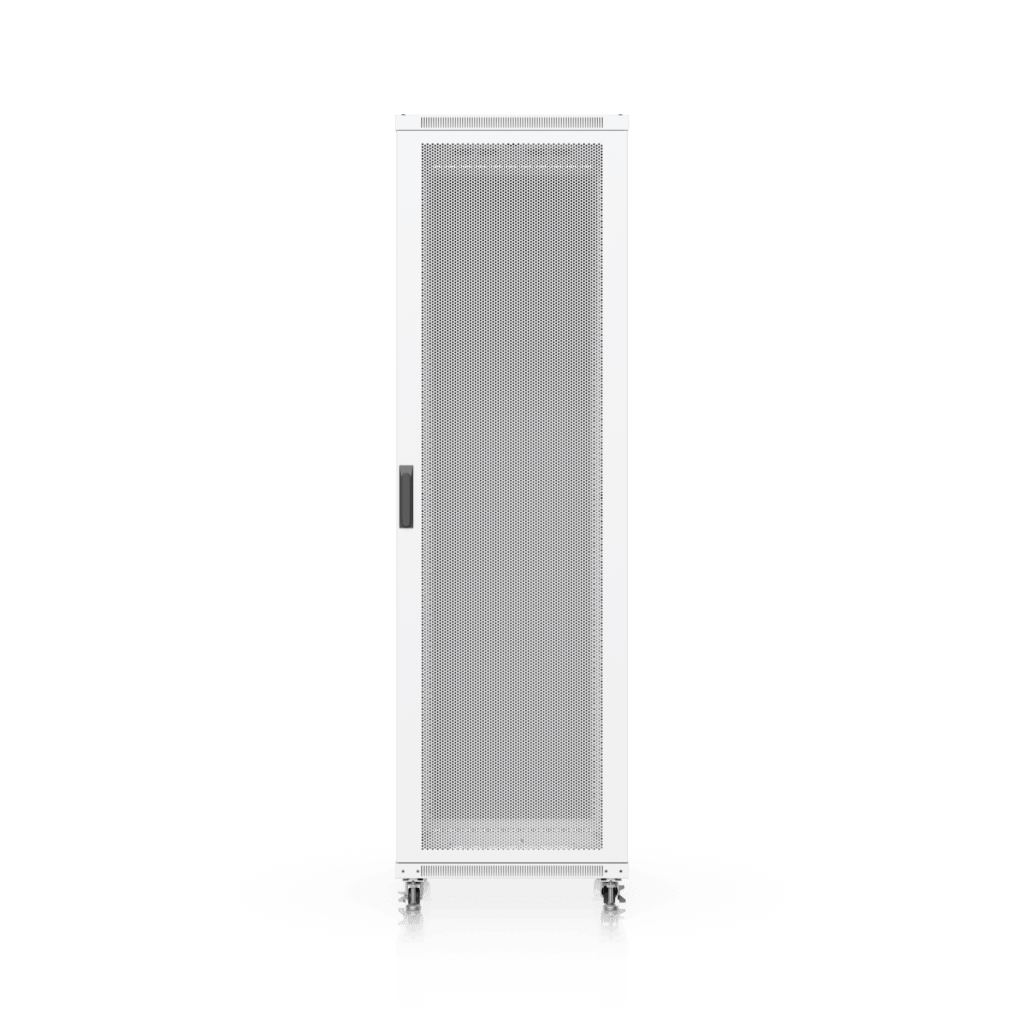 UACC Rack Cabinet 42U (600 × 800 mm) – Gabinete de Piso Totalmente Ensamblado con Ventiladores Integrados, Paneles Removibles, Ruedas con Seguro y Puerta Frontal Perforada para Óptimo Flujo de Aire