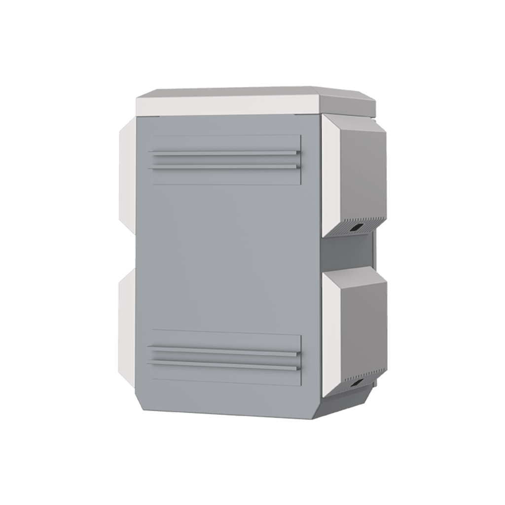 Gabinete de Acero Ventilado para Exterior 180 x 340 x 160 mm con Rieles DIN y 4 Placas Laterales para Montaje de Equipos por Fuera