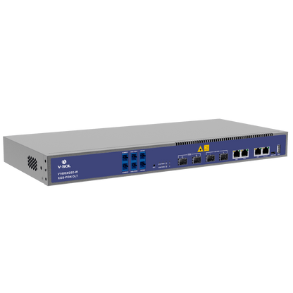 OLT Dual de 2 Puertos XGSPON/GPON con WDM Integrado/ 4 Puertos Uplink (2 Puerto Gigabit RJ45 + 2 Puertos SFP/SFP+) / Hasta 512 ONUs