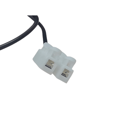 Cable con Conector Macho (Pigtail) | Forro Negro | Terminal Blanca | Alimentación para Vcc con Puntas Libres | Polarizado | Largo 22 cm ( 8.66 Pulgadas)  | Calibre 22AWG.