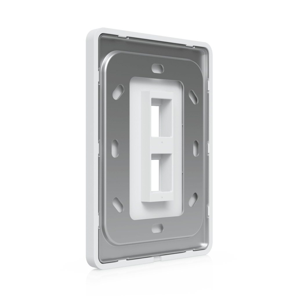 Placa de Pared Vertical Universal para Keystone de 2 Puertos con Cubierta Pintable, Acabado Personalizable, Paquete con 4 Piezas