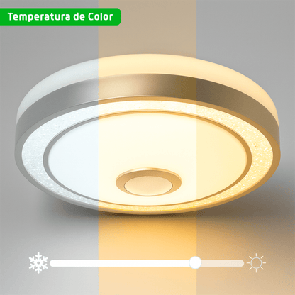 Luminario LED de 40W / 3000 Lúmenes / Ø 490mm x 66mm / Voltaje 85-265V / Temperatura Fría 6500K / Conexión Bluetooth / App iLink.