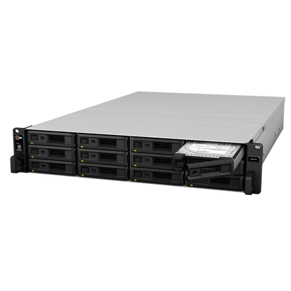 Unidad de Expansión Synology RX1217/RX1217RP | 12 Bahías de Disco | Compatible con SATA 3.5” y 2.5” | Expansión de Volumen en Línea | Fuentes de Alimentación Redundantes (RX1217RP) | Administración con