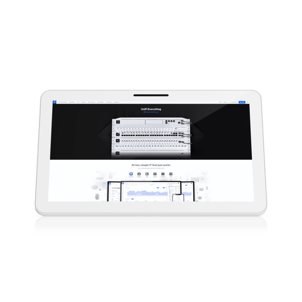 UniFi Connect UC-Display – Pantalla Interactiva de 21.5” FHD para Digital Signage Centralizado, con Multi-Touch Capacitivo, PoE++, Procesador Octa-Core ARM Cortex-A53 de 2.2 GHz y Montaje VESA