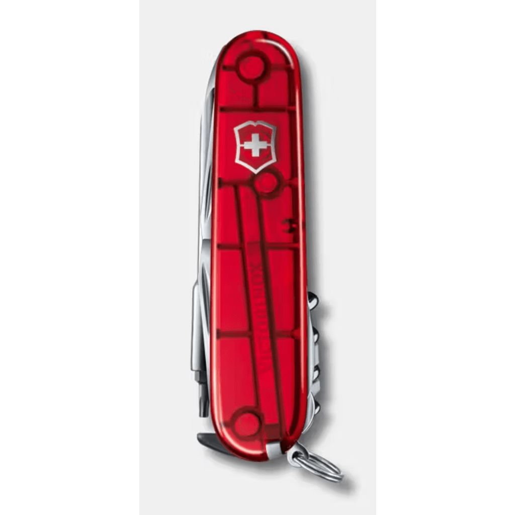 Navaja Multifunción Cyber Tool L / 39 Herramientas Profesionales / Para Técnicos Digitales / Llave Tuercas Tecnológica / Dados Hexagonales D-SUB / Set Bits Phillips-Torx-Hex / ABS-Cellidor Rojo / Fabricación Suiza