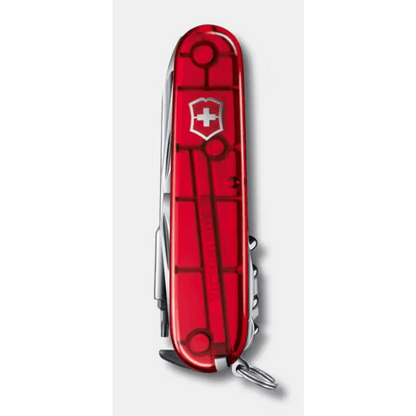 Navaja Multifunción Cyber Tool L / 39 Herramientas Profesionales / Para Técnicos Digitales / Llave Tuercas Tecnológica / Dados Hexagonales D-SUB / Set Bits Phillips-Torx-Hex / ABS-Cellidor Rojo / Fabricación Suiza