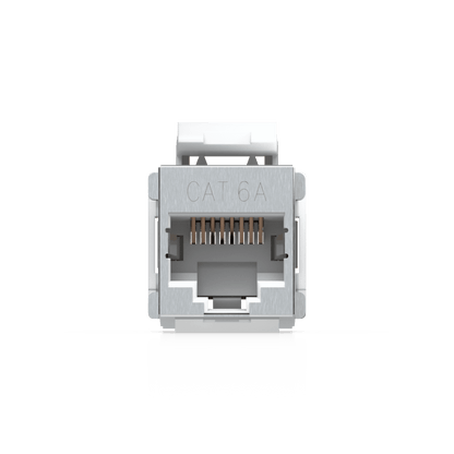 Keystone Coupler Cat6A Pass-Through para Cable Ethernet Preterminado, Instalación Snap-In en Patch Panel, Paquete con 12 Piezas